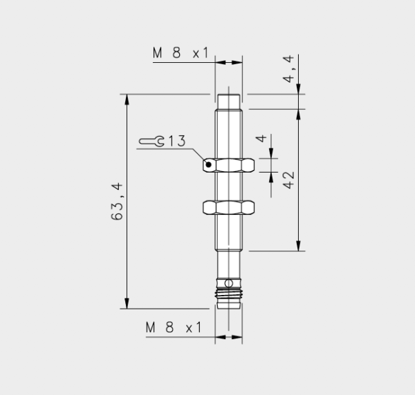 Induktiver Initiator M8 2mm Schliesser M8